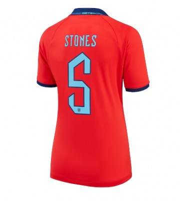 Maillot de foot Angleterre John Stones #5 Extérieur Femmes Monde 2022 Manches Courte